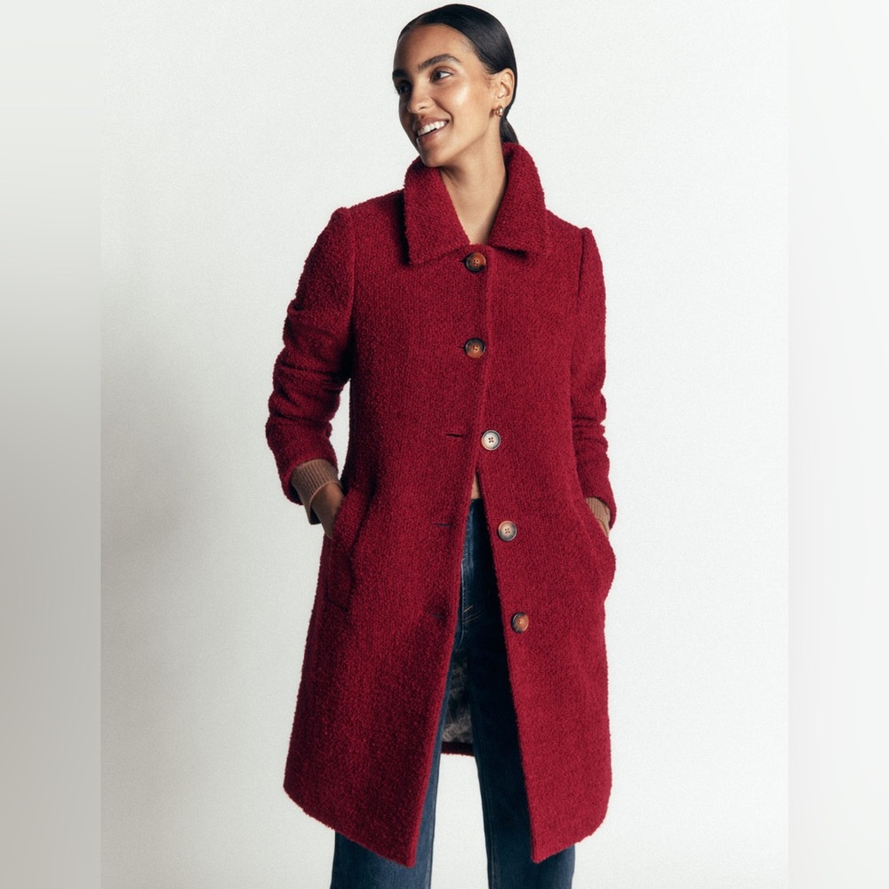 NWT Boden Aylesford Wool Coat in Vino - Picture 3 of 12